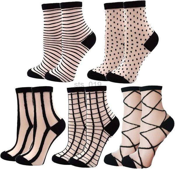 Chaussettes sexy Chaussettes en maille transparente pour femmes et filles Ultra-mince en dentelle Filet de pêche Perspective Chaussettes de cheville Nouveauté Chaussettes de bateau décontractées P230907