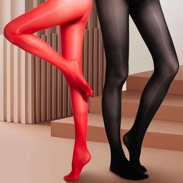 SEXY SOCKS Mujeres Sey Sexy Open Chroch Five Toes Pantyhose Summer Summer Ultra-Dino Aceite sin costuras Madas transparentes transparentes 240416