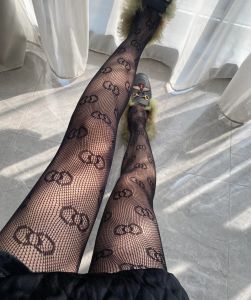 Sexy kousen vrouwen panty sokken luxe mode zwart witte kous dunne kant panty mesh letter print kousen ademend panty