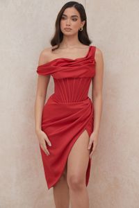 Sexy bustier fendu Corset Satin robes mode 2022 robe moulante femmes fête boîte de nuit élégant