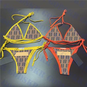 Bikini de tiras sexy Traje de baño para mujer Estampado de marca Traje de baño para mujer Traje de baño de moda para mujer Bikinis triangulares