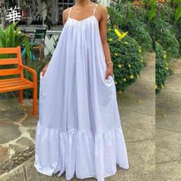 Sexy Summer Dres White Maxi es para Party Long Backless es Plus Size Clothing Mujer Vestidos 210623