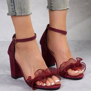 Sexy zomer high s romaanse hiel dames sandalen dikke vrouwelijke Engelse stijl mode chunky plus size romaneque engllih fahion plu exy andals ummer tyle ize