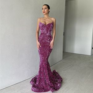 Sexy Sweetheart sin tirantes lentejuelas vestidos largos de noche 2023 para mujeres Dubai vestido Formal de graduación para mujeres vestidos de fiesta