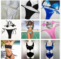 Traje de baño Sexy para mujer, conjunto de Bikini, equipo de natación, traje de baño de playa clásico multicolores para verano
