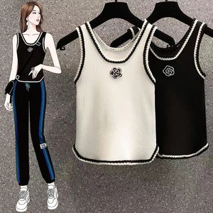 Sexy tank katoen t-shirts mouwloze breisjes tops vesten zomertanks camis tees vest kort shirt ijs zijden camis meisjes tanks vesten buiten