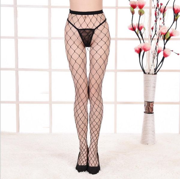 Cuisse haute sexy avec des bas en dentelle Collants de Noël Bas résille Creux Net Collants Bas Rouge Noir Blanc Vente top nouveau