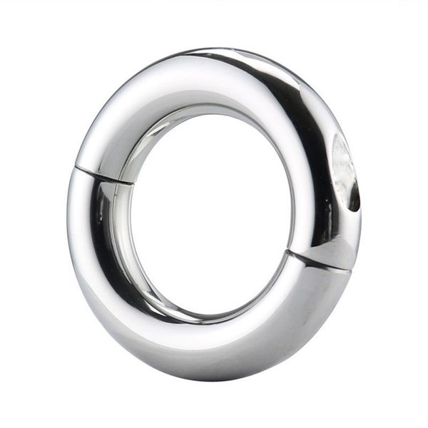 Juguete sexy para hombres Anillos para el pene de acero inoxidable Retraso Anillo de metal para el pene de larga duración Restricción del escroto Dispositivo de castidad testicular