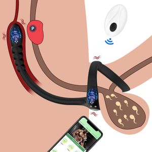 Sexy speelgoed cockring voor mannen paren app controle bluetooth vibrator volwassen goederen voor mannen masturbator penis ring sexy accessoires