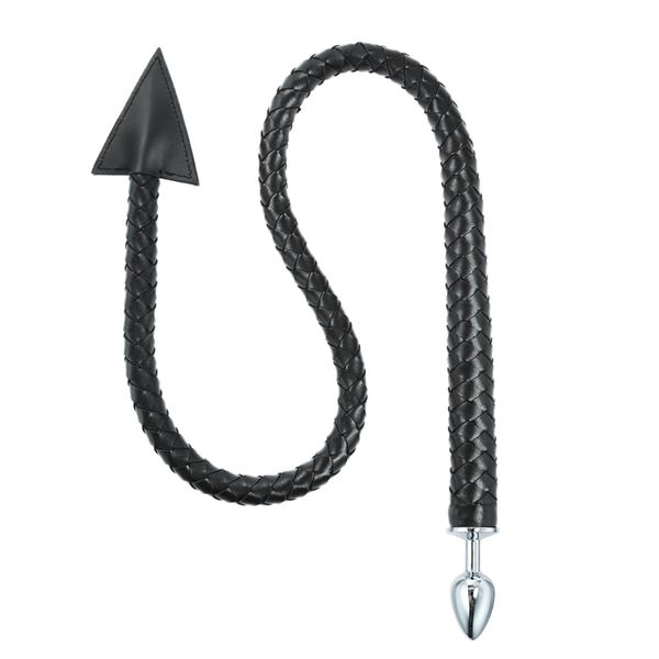 Juguetes sexys Devil Tail, productos para adultos, tapón Anal de acero inoxidable, aparato de látigo, esclavo, Cosplay, Club, bondage SM Queen