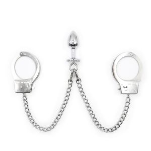 Juguetes sexys para hombres, tapón Anal, fetiche Gay, esposas de cola de Metal, productos para adultos, esclavo Bdsm, esposas para mujeres, ataduras de Bondage