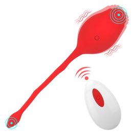 Sexy Spielzeug für Frauen 12 Modi G-Punkt-Massagegerät Rosenform Erwachsene Produkte Jump Egg Vibrator Anal Klitoris Stimulation