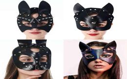 Sexy Toys Sex Mask Half Mask Party Cosplay Punk Slave rekwisieten PU Leather SM Mask BDSM Bondage Play Maskers Sex Toys for Women4111331