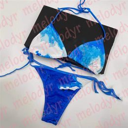 Sexy driehoek Bikini Set Push Up Swimwear Fashion Print Bathing Suit Women Designer Letter Beach Wear