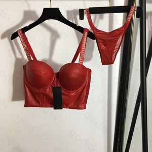 Sexy Tube Top Bh Set Dames Ademend PU-ondergoed Slips Lingerie Crop Top Klassieke paillettenbikini