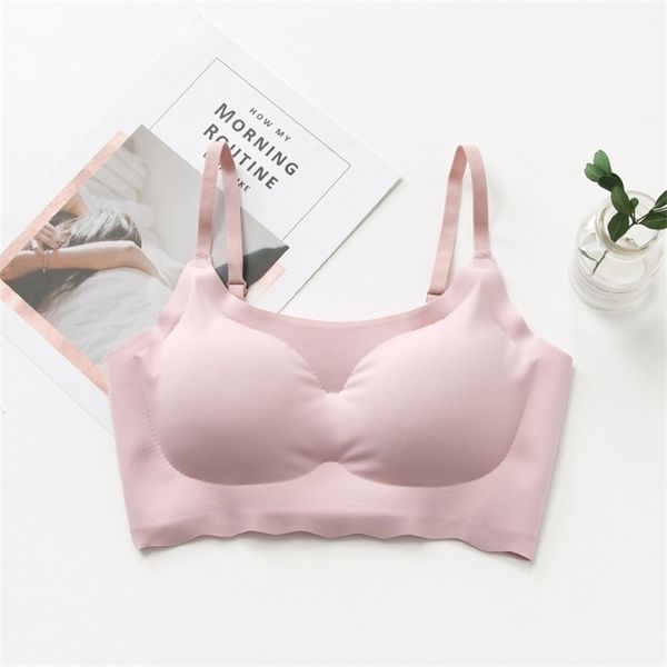 Sexy U Cup Bras Pour Femmes Push Up Lingerie Sans Soudure Soutien-Gorge Sans Fil Bralette Dos Nu Plunge Intimates Sous-Vêtements Féminins 201202