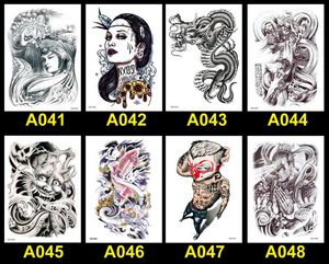 Sexy Unisex Body Art Hombro Brazo Tatuajes 100 Estilos Impermeable Temporal Transferencia de Agua Tatuajes Body Art Stickers-Budista, Sirena