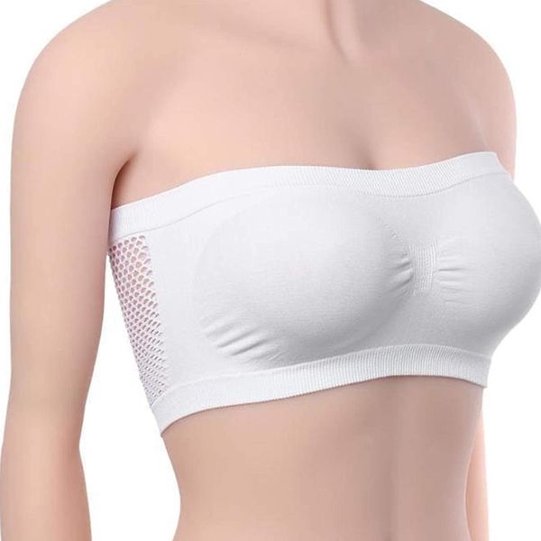 Sexy Women Bandeau Back Back Hollow Fashion Fashion Strapless Brass Tube Tube Tube