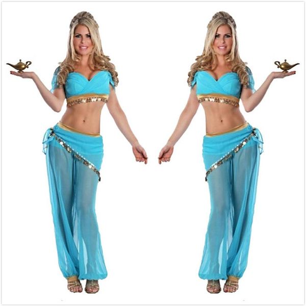 Mujeres sexy trajes de danza del vientre gasa transparente lentejuelas vestido de lujo estilo exótico danza india puesta en escena ropa 251H