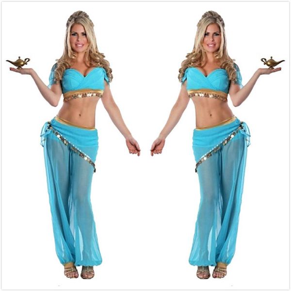 Mujeres sexy trajes de danza del vientre gasa transparente lentejuelas vestido de lujo estilo exótico danza india puesta en escena ropa 3038