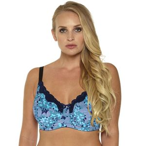 Sexy Vrouwen Big Size Kanten Ondergoed Geen Bh Volledige Dekking Ongevoerd Bras Dot Beha Vrouwelijke Lingerie Plus Size 34C-46G215B