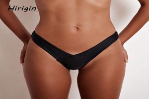 Bikini brasileño con Tanga para mujer, traje de baño Sexy con escote en V atrevido y fruncido, ropa de playa 9478265