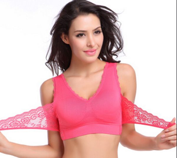 Sujetadores sexis para mujer, sujetadores push-up para yoga, moldeadores, corpiño, corsés de encaje de algodón, chaleco deportivo activo, sujetadores, ropa interior colorida para mujer