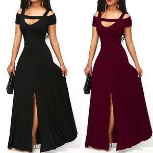 Vestido de mujer sexy Boho Maxi Club Vestido rojo Vestido largo de playa Fiesta Collar cuadrado Damas de honor Infinity Robe Longue Femme 210325