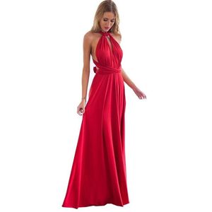 Sexy Vrouwen jurk Multiway Wrap Convertible Boho Maxi Club Rode Bandage Lange Party Bruidsmeisjes Infinity Robe Longue Femme191Z