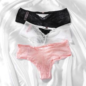 Sexy Dames Lingerie Slipjes Kant Laag-taille Solid Sexy Slips Vrouwelijke Ondergoed Dames Kruisband Panty G String Slipjes