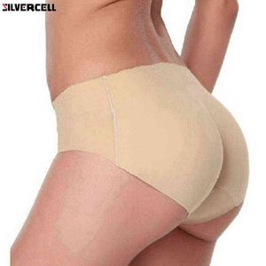 Sexy Dames Gewatteerde slipje Butt Enhancer Naadloze Bottom Up Bum Hip Ondergoed Y220411