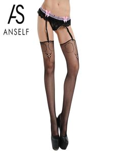 Sexy Vrouwen Panty Visnet Panty Sheer Lace Uitgesneden Body Kousen Lingerie Kousen Zwarte Vrouwelijke Jarretel Jarretellegordel 20189587306