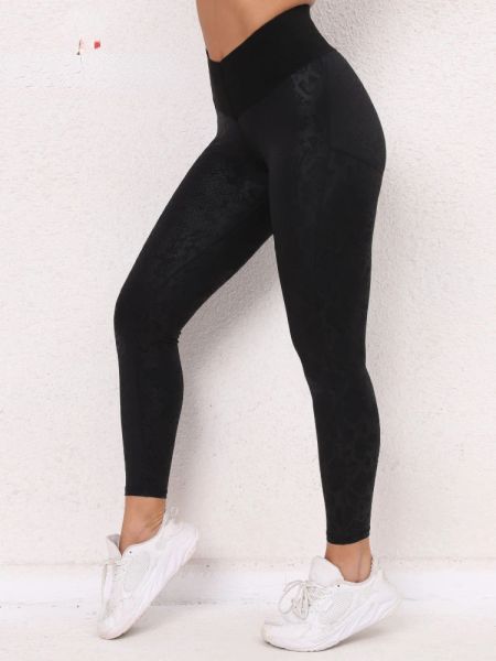 Mallas sexis para mujer, nuevo estampado de serpiente, pantalones de Yoga elásticos ajustados de cintura alta, mallas ajustadas deportivas negras de otoño para mujer