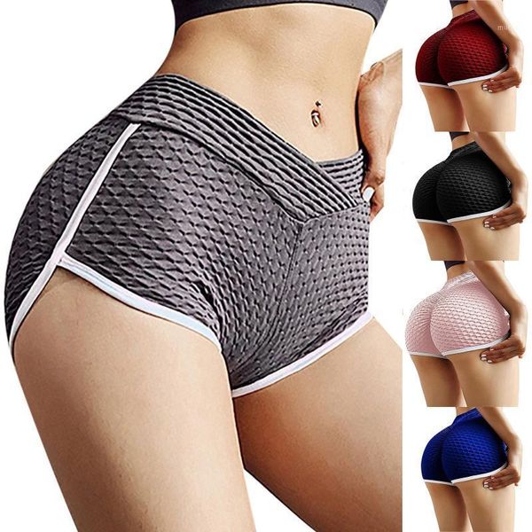 Pantalones cortos deportivos de Yoga para mujer, mallas deportivas de cintura alta, atléticas, para gimnasio, entrenamiento, Fitness, traje D3 transpirable