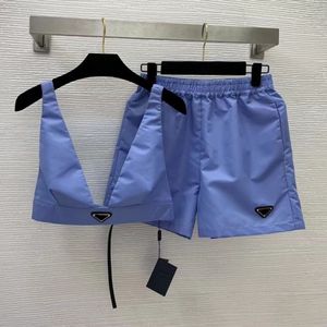 Sexy dames trainingspakken meisjes designer driehoekige beha korte broek set verstelbare borstomvang binnen buiten badpakken SML