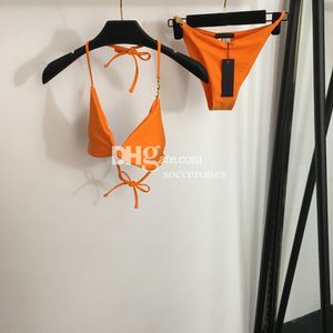 Sexy Dames Badmode Designer Tweedelig Badpak Luxe Halter Badpak Bh Slips Wetsuits Strandvakantie Zwemkleding