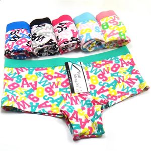 Calzoncillos de mujer sexy Tallas grandes Algodón Mujeres Boy Shorts Bragas Ropa interior Boxer Boyshorts Bragas 6 piezas / lote 201112