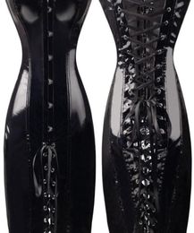Sexy Womens Black PVC corset fétiche robe dames dominatrix clubs corset sxxl y2008241723500