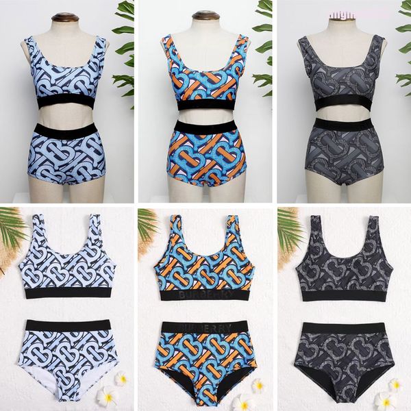 Bikini de maillots de bain pour femmes sexy imprime les dames d'été à séchage rapide avec poitrine de poitrine sans usure de support en acier