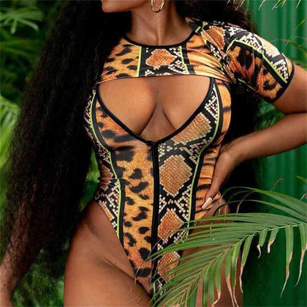 Sexy Zipper Africain Imprimé Deux Pièces Maillots De Bain Un Maillot De Bain Femmes Haute Coupe String Brésilien Plus Taille Maillot De Bain 210702