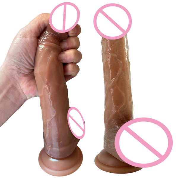 Sexytoy Femme Maquillaje Realista Dildo Calidad Pene de Silicona juguetes sexy para Mujeres Strapon Lesbianas Vagina Orgasmo Masturbación