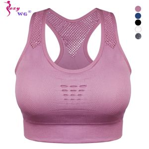 Sexywg Top Athletic Running Sports Bra Yoga Brassiere Workout Gym Fitness Dames Naadloze Hoge Impact Gewatteerde Ondergoed Vest Tanks T200601