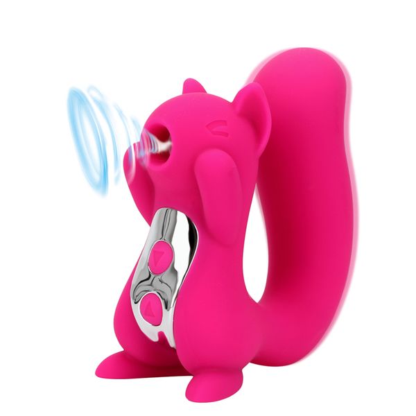 Sexyy Squirrel sucer les vibrateurs pour les femmes clitoris de sucette de sucette Licks Tail Dildos Anal plug sexy toys femelle masturbator érotique