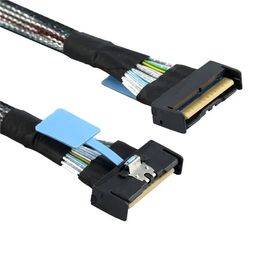 SF-063 50 cm MCIO 74Pin Male naar SFF-8654 74Pin Mannelijke Verlengkabel PCI-E 5.0 Mini Cool Edge IO MCIO Kabel