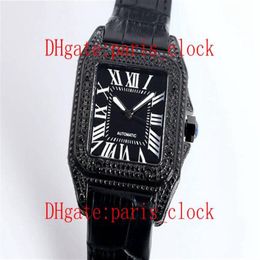 Montre homme style SF 100 anniversaire Diamond Series Cal 2813 Mouvement automatique minéral résistant à l'usure bracelet en cuir de vachette en verre miroir d275N