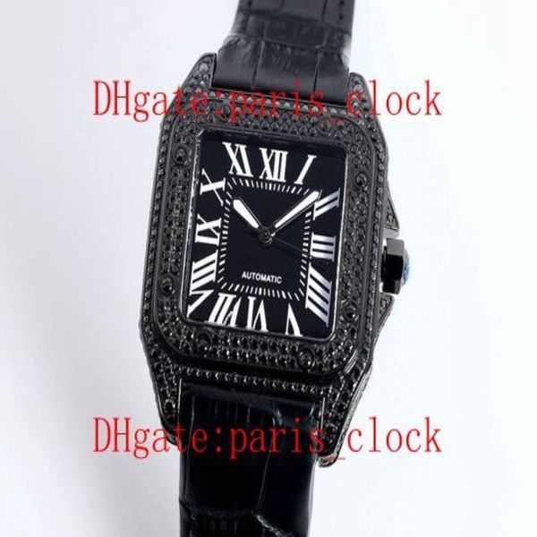 Montre homme style SF 100 anniversaire Diamond Series Cal 2813 Mouvement automatique minéral résistant à l'usure bracelet en cuir de vachette en verre miroir d231a