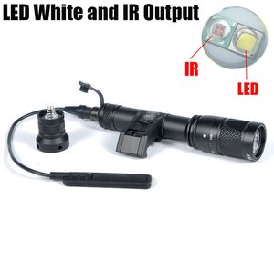 Sf tactique Ifm M600v Ir double LED lumière blanche et sortie Ir lampe de poche pour fusil de chasse noir
