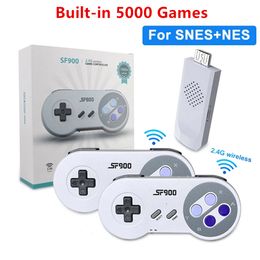 SF900 Retro Video Console 4K HDTV Game Stick 16 Bit 2.4G Dual Wireless Controller Ingebouwde 5000 handheld games speler Gamepad voor SNES NES