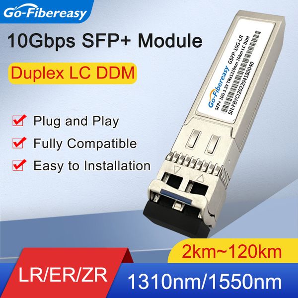 Module optique SFP 10 Go 2 km ~ 20 km 10 gbase-LR 1310NM Mode unique Dual LC SFP + Émetteur-récepteur pour Mikrotik / TP-Link 10Gigabit Ethernet