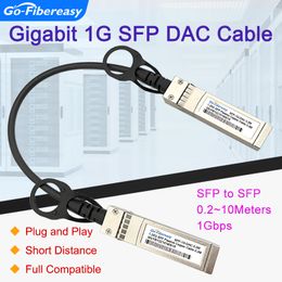 SFP 1GB DAC-kabel 0,2 m ~ 5m SFP naar SFP Passief Direct Bevestig koper Twinax SFP-kabel voor Ubiquiti, Netgear, TP-Link, Mikrotik Switch